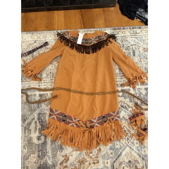 Costume American Native Indian Halloween Girls Size Youth Medium - Picture 1 of 14